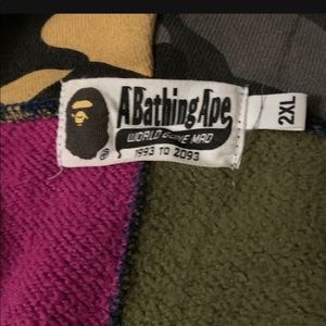 Bape multi colored jacket